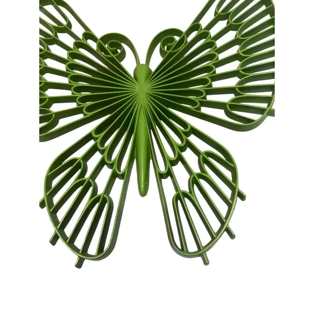 Vintage Bright Green Butterfly Wall decor boho home interior bedroom wall art